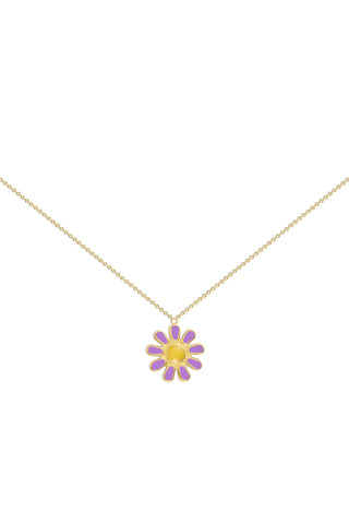 Daisy purple earring and necklace